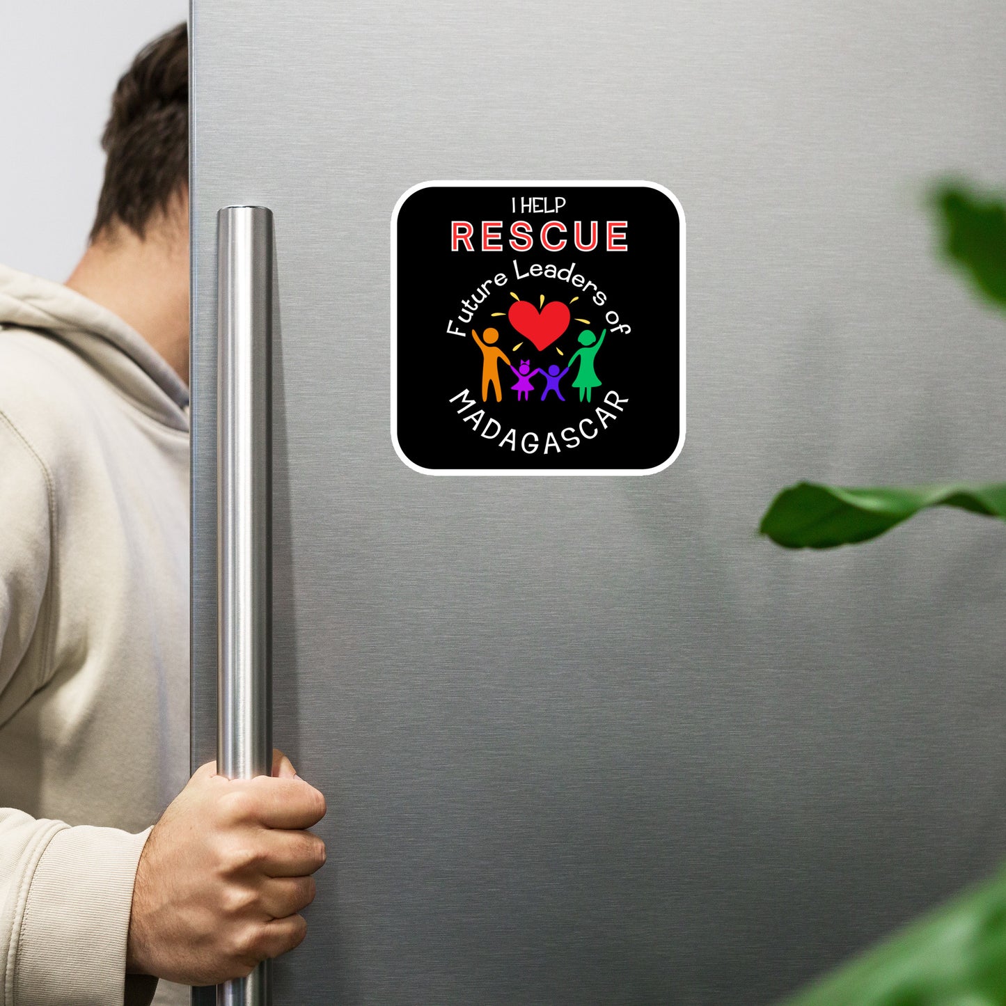 I Rescue Black Magnet